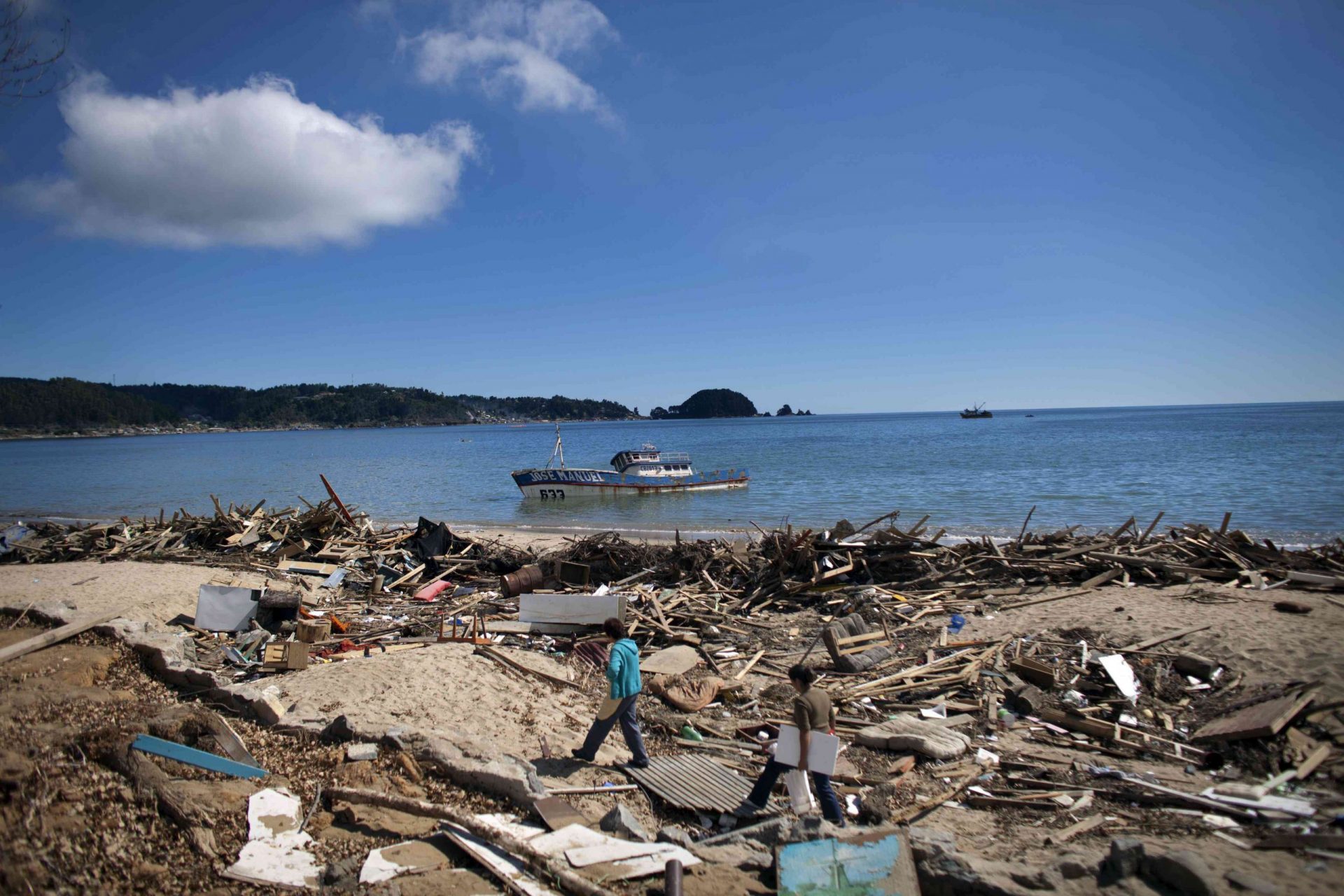 Secuelas del terremoto en la costa de Chile