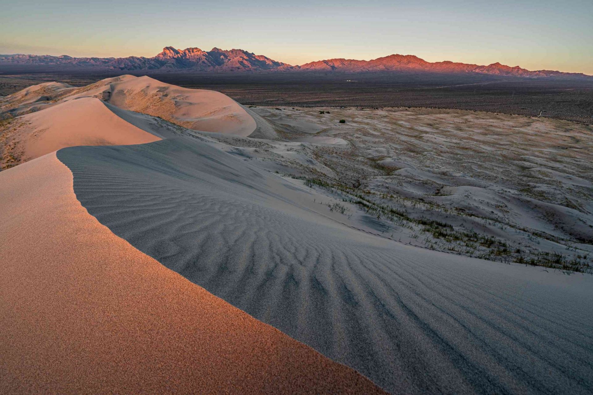 Las dunas de Kelso barridas por el viento en el Parque Nacional de Mojave
