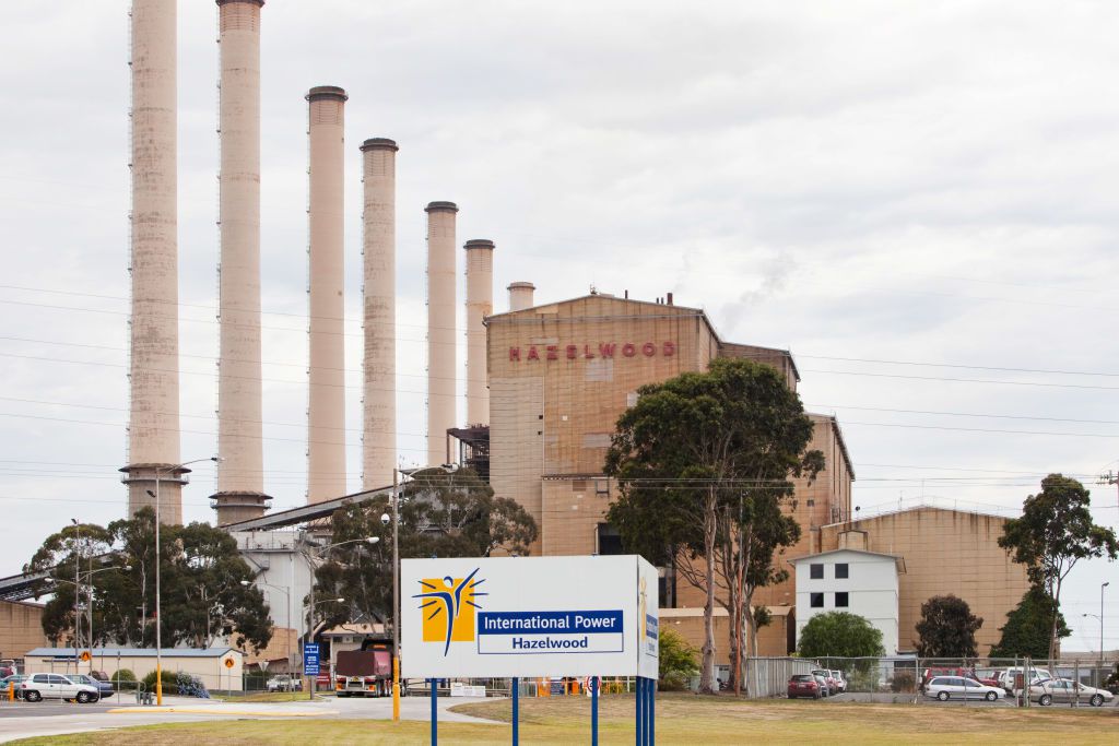 La central eléctrica de carbón de Hazelwood en el valle de Latrobe, Victoria, Australia