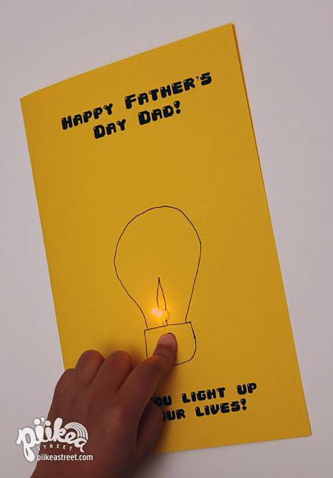 tarjeta luminosa del día del padre