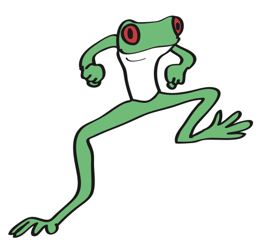 dibujo de una rana bailarina