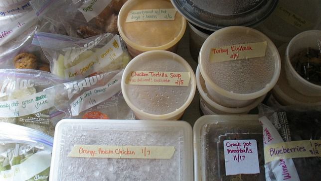organized and labeled freezer meals