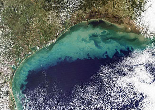 Sedimentos removidos en el Golfo de México