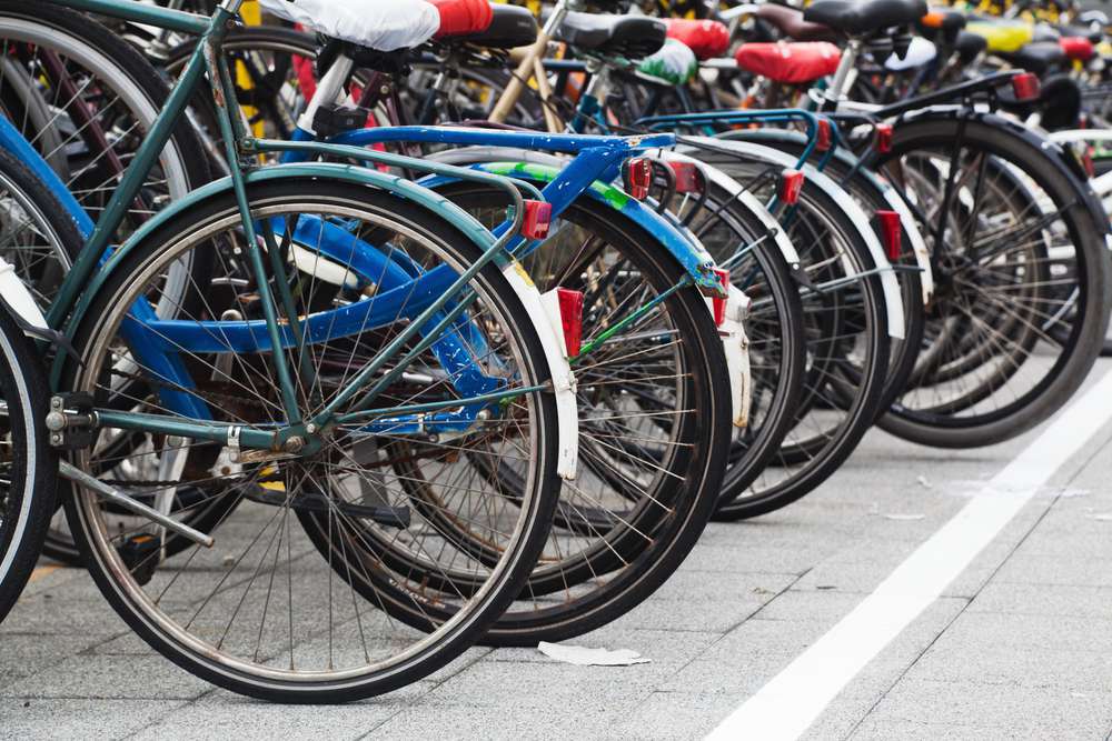 bicicletas alineadas