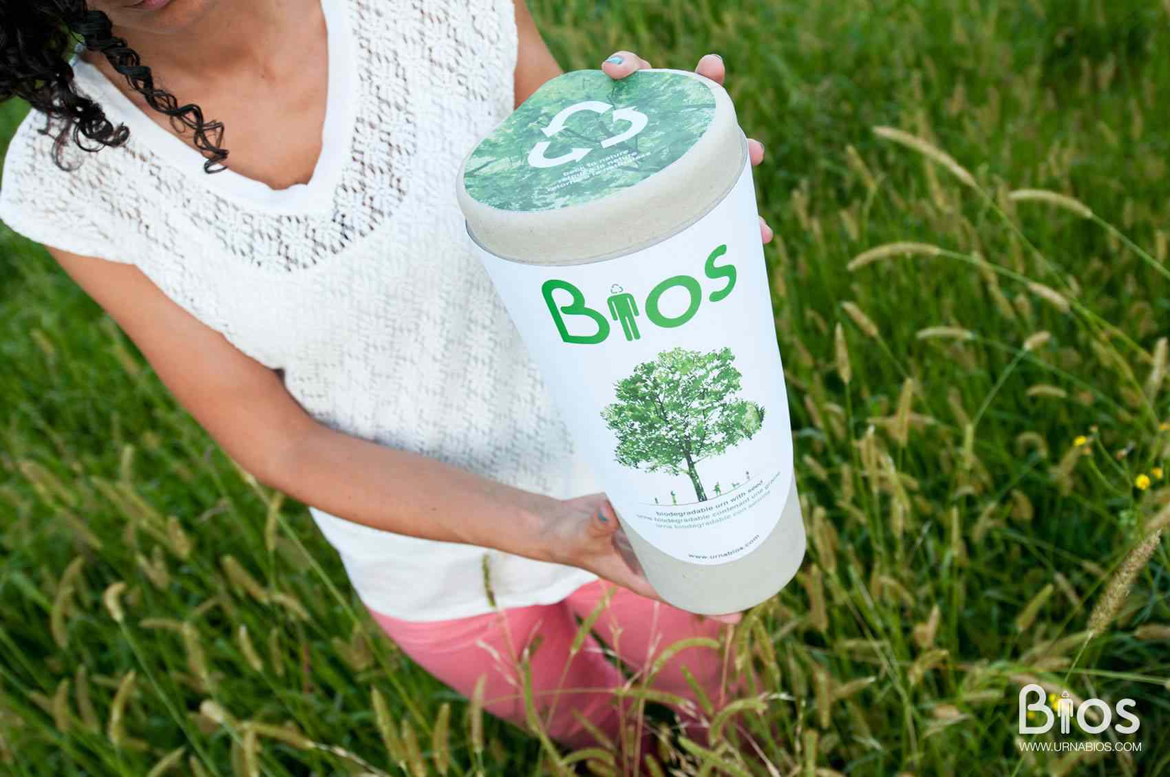 La urna Bios es 100% biodegradable y contiene las cenizas de tu ser querido, además de una semilla para cultivar un árbol