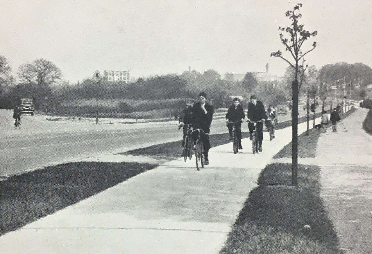 Foto de archivo de un carril bici, Inglaterra