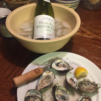 chablis, oysters