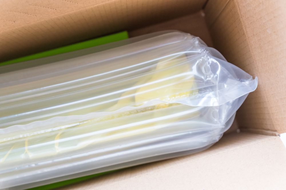 Las bolsas de aire de plástico son materiales de embalaje muy populares