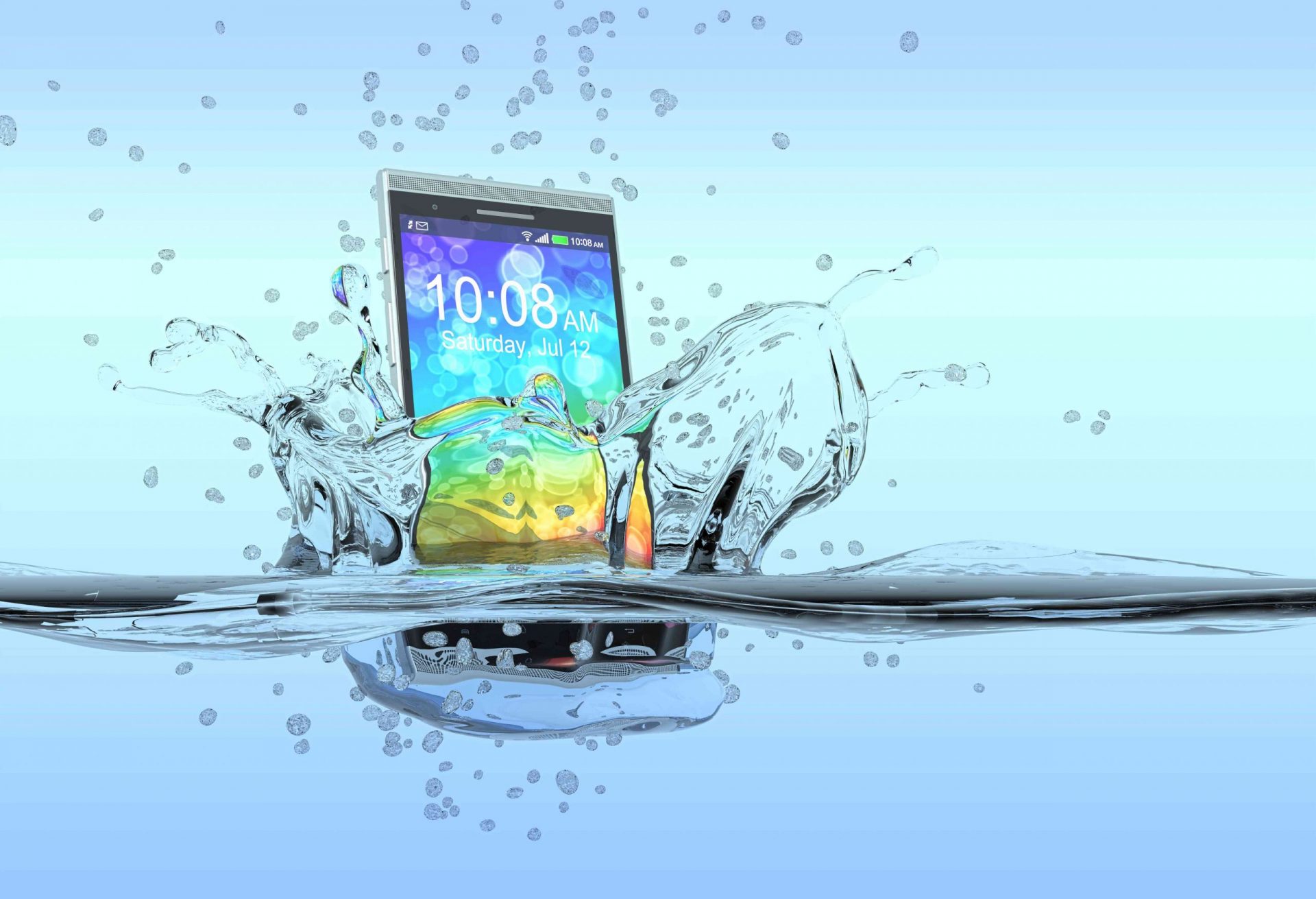 El smartphone cae al agua