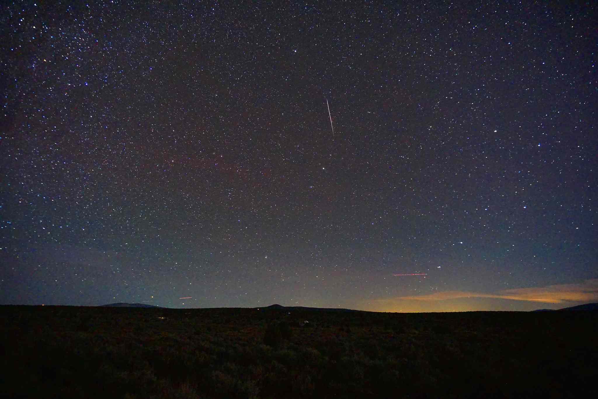 la lluvia de meteoritos cae en la zona rural de Nuevo México