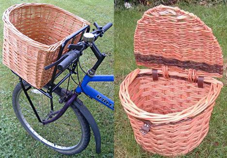 Foto de las cestas para bicicletas de sauce de David Hembrow