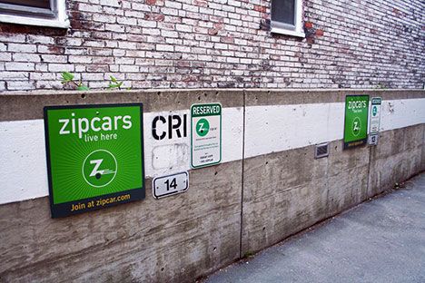 foto del parking de zipcar car sharing