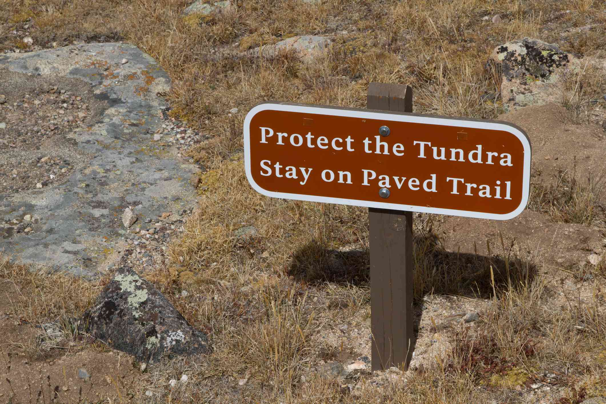 Señal de protección de la tundra