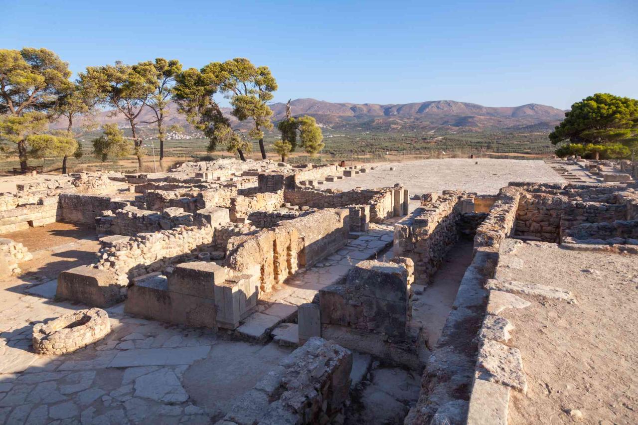 Sitio arqueológico minoico en la isla de Creta